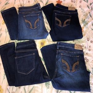 Four pairs tall juniors skinny jeans